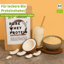 Organic whey protein powder coconut