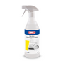 A white spray bottle with a spray head bears the German inscription "Buzil Surface Disinfectant SE 112 ready to use" and offers 600 ml of hygienic surface disinfectant. The label with a kitchen motif and the prominently placed brand logo of BUZIL-WERK Wagner GmbH & Co. KG at the top assures effectiveness against viruses.