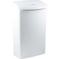 The CWS ParadiseLine hygiene container Touch is a rectangular, white, wall-mounted hygiene container with a curved lid and subtle label, enabling hygienic waste disposal in any toilet.