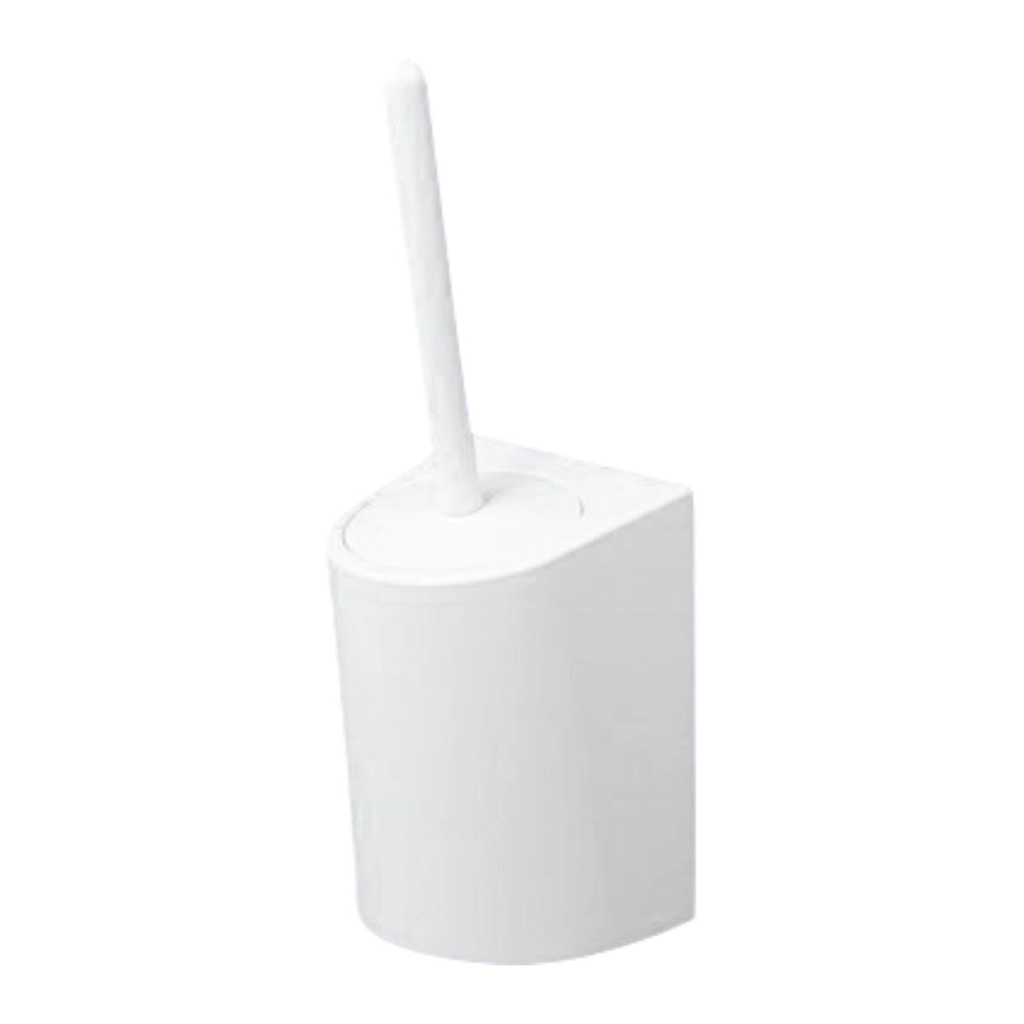 The CWS ParadiseLine toilet brush | 1 piece from CWS is a white plastic toilet brush with a holder that offers a simple, modern design for thorough cleaning; depicted on a white background.