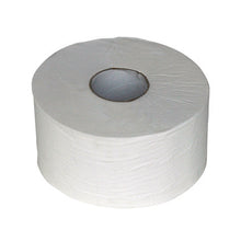The toilet paper jumbo roll 2-ply white from Diversey Deutschland GmbH & Co. OHG (roll width 89 mm), suitable for dispenser 180275, is ideal for public toilets and is delivered as a single roll.