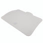 A robust, white, rectangular plastic lid with rounded corners, a central round button, and a side notch resembles the TASKI lid for wipe boxes from Diversey Deutschland GmbH & Co. OHG. The background is solid white.