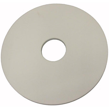 The TASKI WipeOut/Eraser Pad from Diversey Deutschland GmbH & Co. OHG features a smooth, white disc design with a center hole and utilizes advanced eraser technology for effective cleaning.