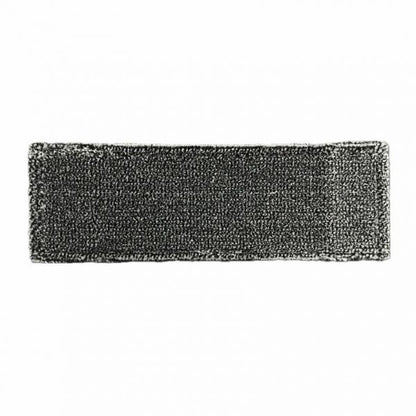 The dark gray Arcora Excellent Scrub-Hedgehog 2.0 Fc-Mop Gray Hedgehog Bristle with color coding from Arcora International GmbH lies flat and is ideal for efficient floor cleaning with its textured surface and neatly processed edges.