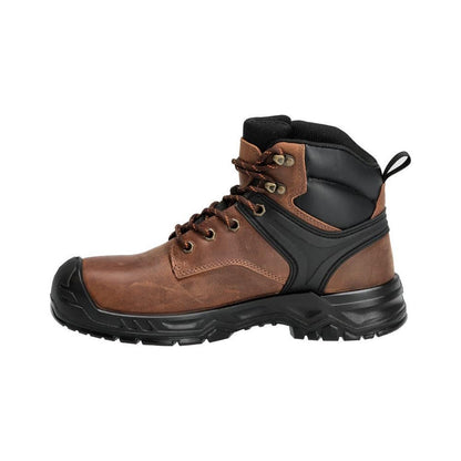 Safety boots S3S, laces safety boots S3S, nut brown/black