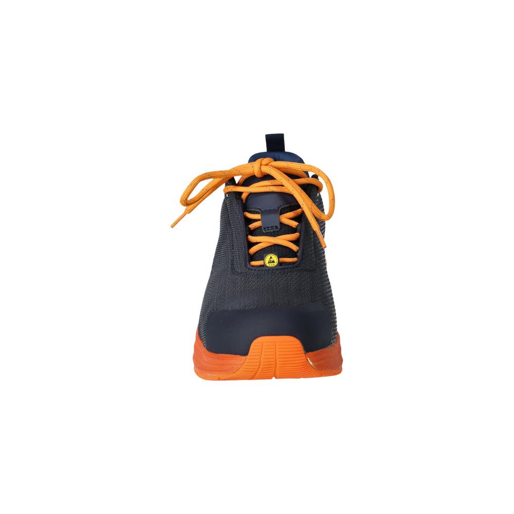 Safety shoes S1PS, laces safety shoes S1PS, black blue/light orange