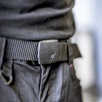 NITRAS belt with plastic buckle, black Polyester: 100% | Pack (1 piece)