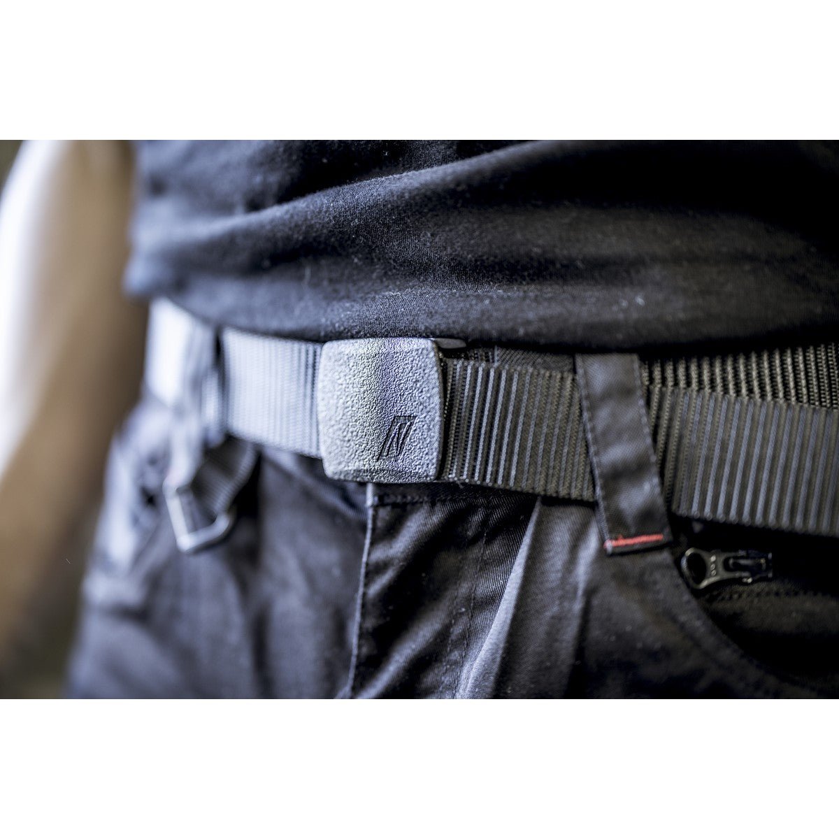 NITRAS belt with plastic buckle, black Polyester: 100% | Pack (1 piece)