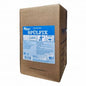 A brown cardboard box labeled "GastroPower Spülfix" from Abena Re-Seller GmbH contains 10 x 1-liter packages of hand dishwashing detergent with blue-white labeling and instructions for use in large kitchens.
