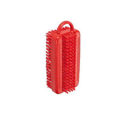 Haug Nail Brush Double PBT ø0.35 mm Medium/Hard 110x32x50 mm Red