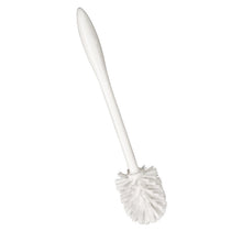 Die Haug Bürsten KG WC-RUNDBÜRSTE,GROß,PP, ø 75MM,WEIß verfügt über einen langen Stiel und einen runden Borstenkopf aus weißem Kunststoff, ideal für die effektive Badreinigung.