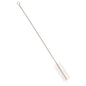 The PIPE BRUSH, NYLON.6.0, TRANSPAR. ø 0.35MM SOFT, 500xø40MM from Haug Bürsten KG features soft nylon bristles and a twisted handle with a loop for effective pipe cleaning.