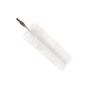 A Haug Bürsten KG PIPE BRUSH with soft, transparent PBT bristles (ø0.40mm), 200xø60mm, extendable and with a twisted metal handle, isolated on a white background.