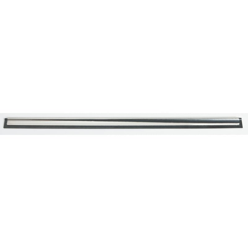 The Haug Bürsten KG WINDOW WIPER RAIL 450mm, made of stainless steel with rubber for #8500, is a long, narrow window wiper rail for streak-free cleaning and is presented on a white background.