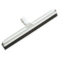 The JOINT WATER SQUEEGEE, 2-lipped cellular rubber black (420x53x25mm) from Haug Bürsten KG has a black rubber blade and a threaded socket for attachment to the handle. Pictured against a simple white background.