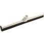 The WATER SQUEEGEE, BLACK, 1-LIP CELLULAR RUBBER (420x35x25mm) from Haug Bürsten KG features a black single-lip rubber blade with a central hole for attachment to the handle, perfect for efficient water removal.