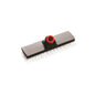 The IN-UP SCRUBBER from Haug Bürsten KG has a rectangular black head and white, hard 0.35mm bristles (225x60x25mm) with a red handle base - ideal for thorough cleaning.