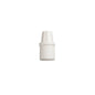 The ADAPTER FOR HAUG HYGIENE ART. U.STIELE M.GEWINDE U.E1100018 from Haug Bürsten KG is a white plastic adapter with a hexagonal top and cylindrical bottom, depicted isolated on a plain white background.