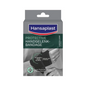 Packaging for the Hansaplast Protective Wrist Bandage by Beiersdorf AG with the words "Dynamic Guard" and "Protection Bandage." A wrist with a gray bandage is shown. Text in