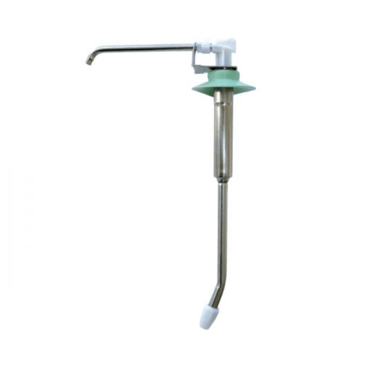 Hartmann BODE replacement pumps for the BODE Eurospender 1 plus/Touchless are available in various sizes and feature a curved spout and a green plastic base to ensure hygienic dispensing. They were developed by Paul Hartmann AG for easy attachment to large containers or coolers and are the ideal complement to the BODE Eurospender, which offers efficient and hygienic dispensing solutions.