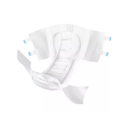 The Hartmann MoliCare Slip Night incontinence briefs from Paul Hartmann AG is an open disposable incontinence slip with adhesive tabs, featuring absorbent padding and protective layers on both sides for reliable protection.