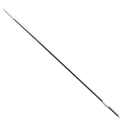 The telescopic rod Haug Alustiel 1450 mm from Haug Bürsten KG is long, white, and HACCP-compliant, with a handle and conical tip.
