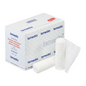 A box of Holthaus Temedia® elastic bandage, 10 cm x 4 m | Pack (20 pieces) from Holthaus Medical GmbH & Co. KG is displayed, with the product name and details visible on the packaging. Next to it are two rolled elastic bandages and an unfolded piece of gauze. The packaging is designed in blue and white, with red text indicating the medical product specifications.