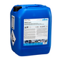 A blue 20 l canister from Johannes Kiehl KG with the label "Kiehl ARENAS-exet 4 Color and Mildew Stain Remover", featuring product information, hazard symbols, and application instructions on the front and side; ideal for removing color and mildew stains.