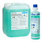 Six 1-liter bottles of Kiehl-Parketto-clean concentrate wood and laminate cleaner from Johannes Kiehl KG, each with a blue and white label and a blue cap, packed in a box.