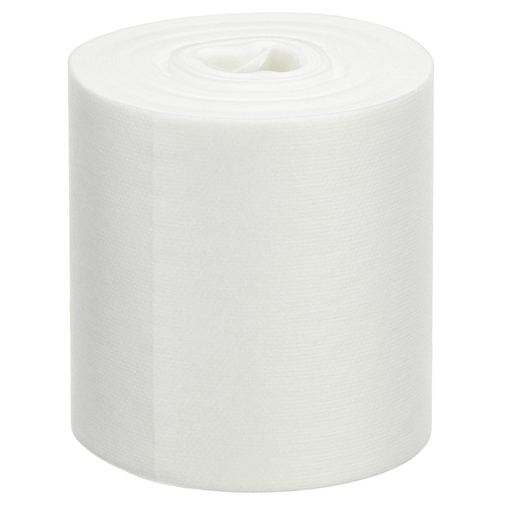 A roll of WypAll® Wettask™ wipes from Kimberly-Clark GmbH stands upright against a white background and contains 6 refill packs x 90 sheets per carton, ideal for any cleaning task.