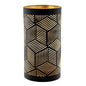 Papstar Securit® candle holder Ø 8 cm x 15 cm black/gold