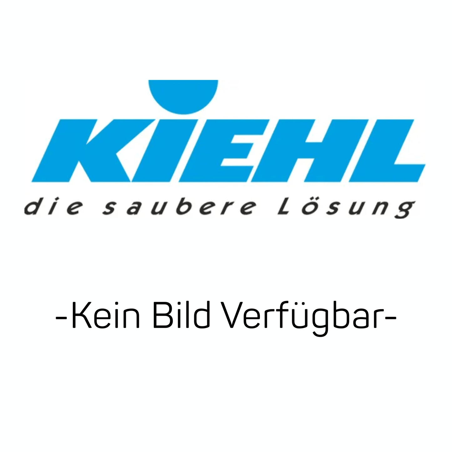The logo of Johannes Kiehl KG features blue text and the German slogan "the clean solution". Below it, in black text, it says "No Image Available" for the Kiehl spigot for 10 L canister (DIN 55 closure) | Package (1 piece).