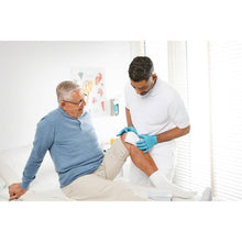 Band-Aid, gauze pad, sterile and soft – in use
