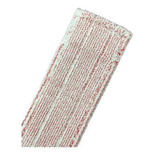 A close-up of the Arcora Excellent Red-White Fc-Mop with color coding without cover sheet from Arcora International GmbH, showing the red-white striped fabric for hygienic cleaning against a plain white background.