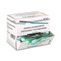 A box of 100 disposable toothbrushes from Servoprax GmbH, labeled in English and German. The partially opened packaging shows several green toothbrushes inside, with the product name "Mediware Disposable Toothbrush without Tooth Powder Green – 100 Pieces" visible.