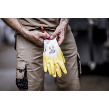NITRAS nitrile gloves, white / yellow