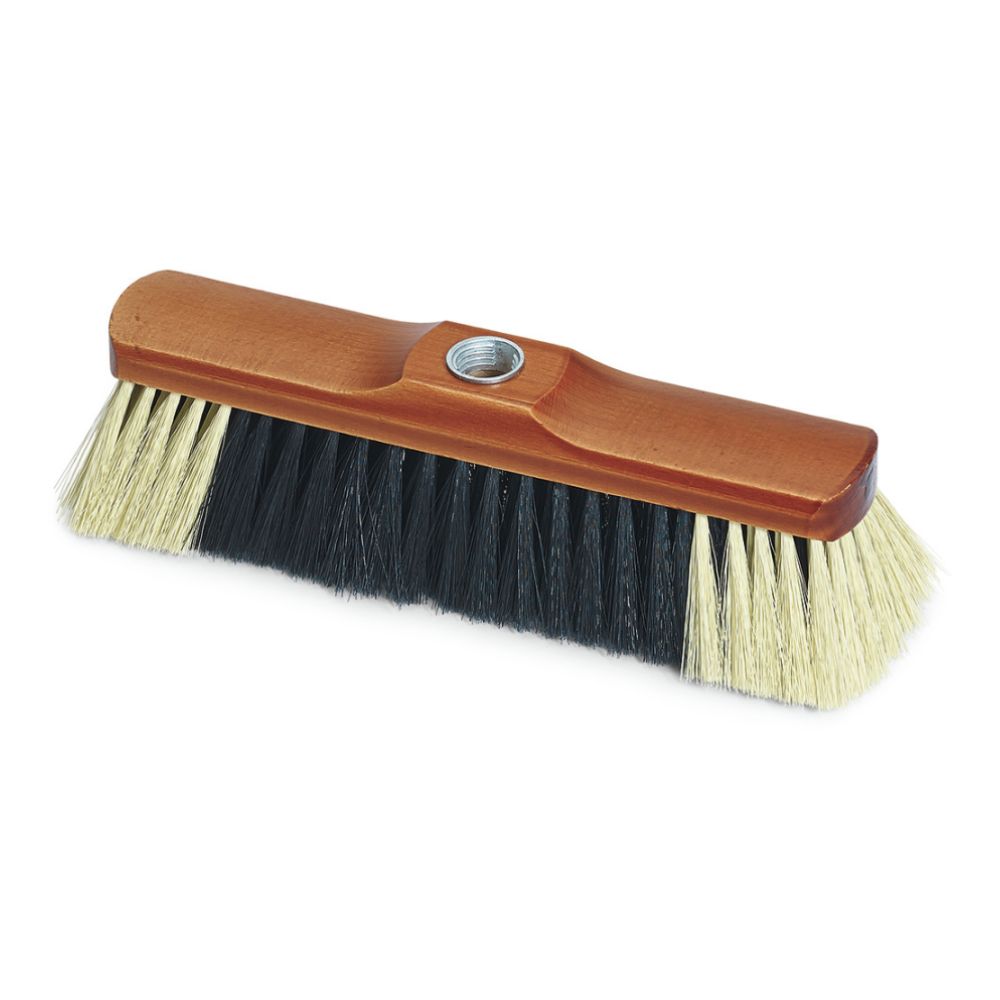 The Nölle professional broom 28 cm features a quality mix of black bristles in the middle and light bristles on the sides, as well as a central threaded hole for easy attachment of the handle, ideal for use in the home.