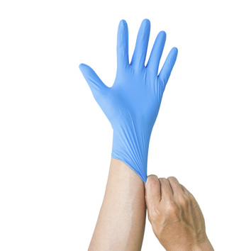 Saraya nitrile disposable gloves EX MD blue