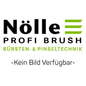 Above the text, the Nölle Profi Brush Brush & Paint Technique e.K. logo with green stripes appears, and "No Image Available" shows no image for the street broom Elaston 50 cm, flat wood, 6x20 rows | 1 piece.