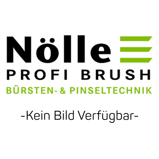 The image shows the Nölle Profi Brush Bürsten- & Pinseltechnik e.K. logo, green and black text, and "No image available" for the curved shovel handle 41x1300 mm, ash wood | 1 piece.
