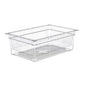 The Novocal PC basket transparent divisible (600 x 40 mm) with perforated bottom and pull-out stops offers optimal ventilation and drainage - ideal for storing PC accessories. 1 piece per package.