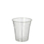 This PAPSTAR 'pure' cold drink cup made of clear PLA plastic with a ribbed design represents an environmentally friendly alternative. The 0.15-liter cup appears empty and is set against a white background.
