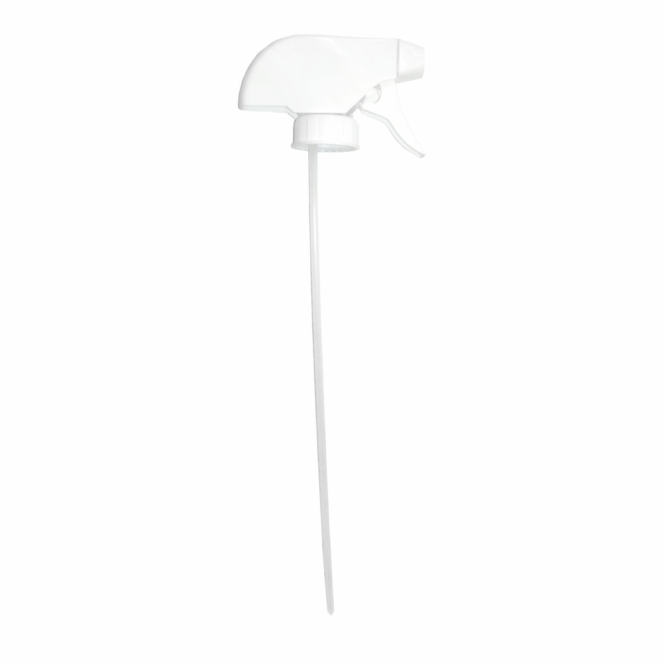The Arcora Spray Gun For 1L Bottles Profi Maxi T by Arcora International GmbH is a white plastic spray gun with a long dip tube, ideal for professional cleaning and depicted on a plain white background.