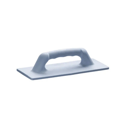The Vileda pad holder - Padboy and Padmaster from Vileda GmbH is a gray abrasive tool with a rectangular, flat base and a rounded handle on top, perfect for smoothing surfaces during construction and finishing work. Its isolation against a plain white background emphasizes its function as part of the cleaning equipment.