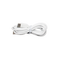 A coiled white Pluslife data transfer cable USB-C rests elegantly on a plain white background, conveying a sense of simplicity and functionality.
