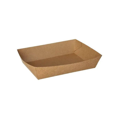 The PAPSTAR GmbH "pure" snack trays made of brown paper (pack of 50) are eco-friendly, rectangular with slightly beveled sides - ideal for any occasion.