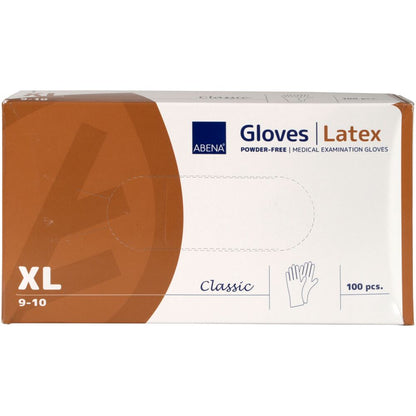 Latex gloves classic, powder-free, smooth, natural