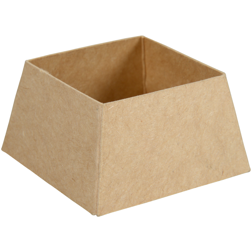 A simple, brown Kraft egg cup (45 x 35 mm) from Abena Re-Seller GmbH, photographed on a white background. Pack of 100 pieces.