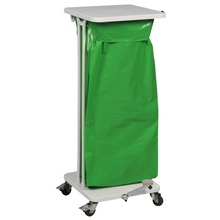 The Sækko Boy 120, with lid and pedal, white from Abena Re-Seller GmbH is a white trash bin with a lid and foot pedal for hygienic, hands-free disposal - available as a single package in a box.
