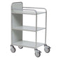 The Novocal station cart features a fully welded stainless steel frame and is ideal for transporting or storing items in any medical facility. Includes one cart per package.